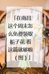 在南昌 这个周末怎么免费领取栀子花 看这篇就够啦（图）